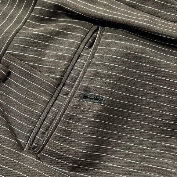 Brown Striped Wool-Cashmere Suit w/ Wide Leg Pants - Ralph Lauren (Black Label) - Picture 11 of 16